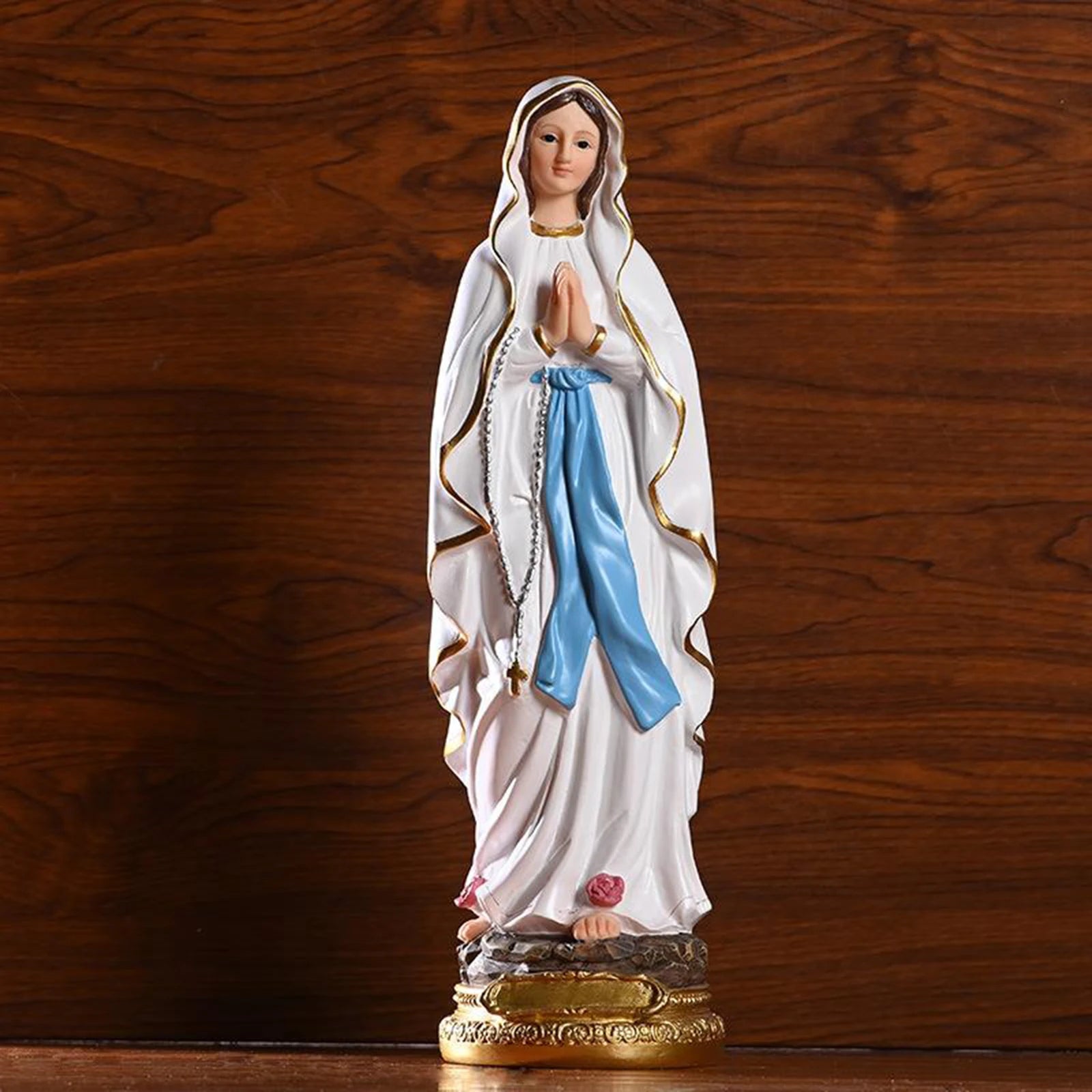 Imagem Nossa Senhora de Lourdes Estatueta em Resina Detalhada