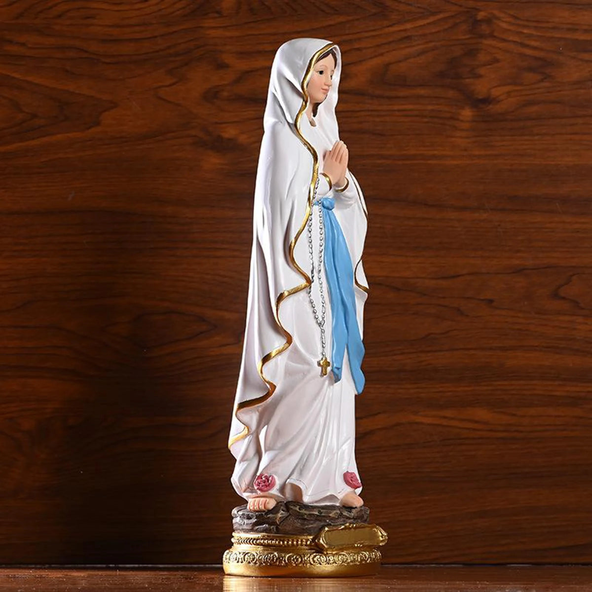 Imagem Nossa Senhora de Lourdes Estatueta em Resina Detalhada